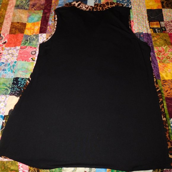 JOSEPH A.~ BEAUTIFUL SLEEVELESS WITH POCKET OVER YOUR HEAD LEOPARD~SZ SMALL - Picture 2 of 4